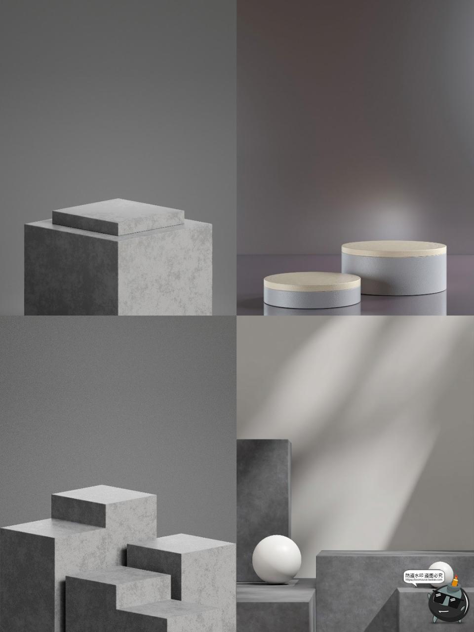 图片[6]-高清简约展台电商产品渲染场景桌面几何立体海报背景JPG图片素材-设计猿