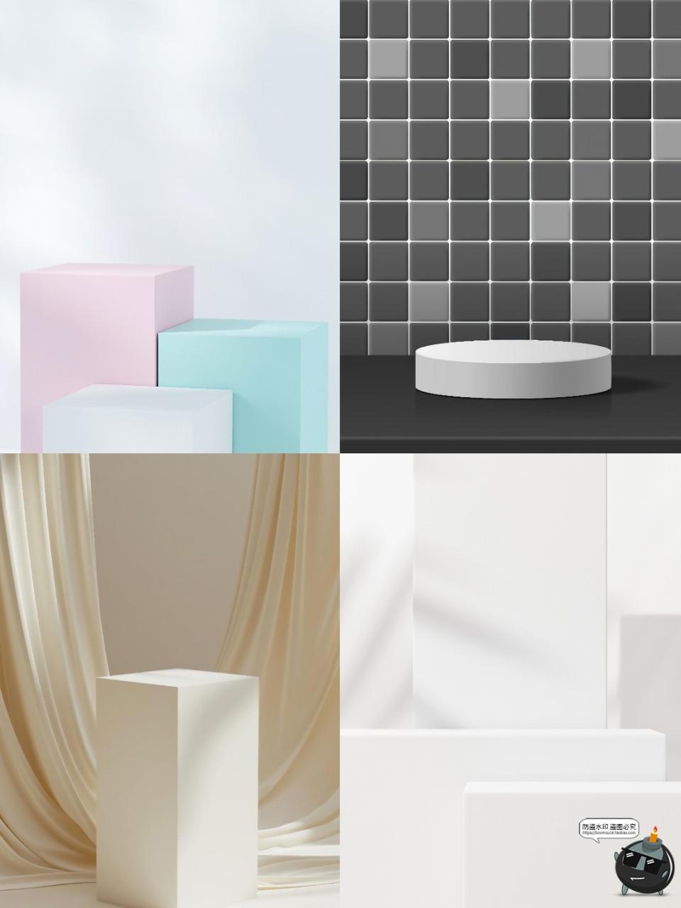 图片[8]-高清简约展台电商产品渲染场景桌面几何立体海报背景JPG图片素材-设计猿