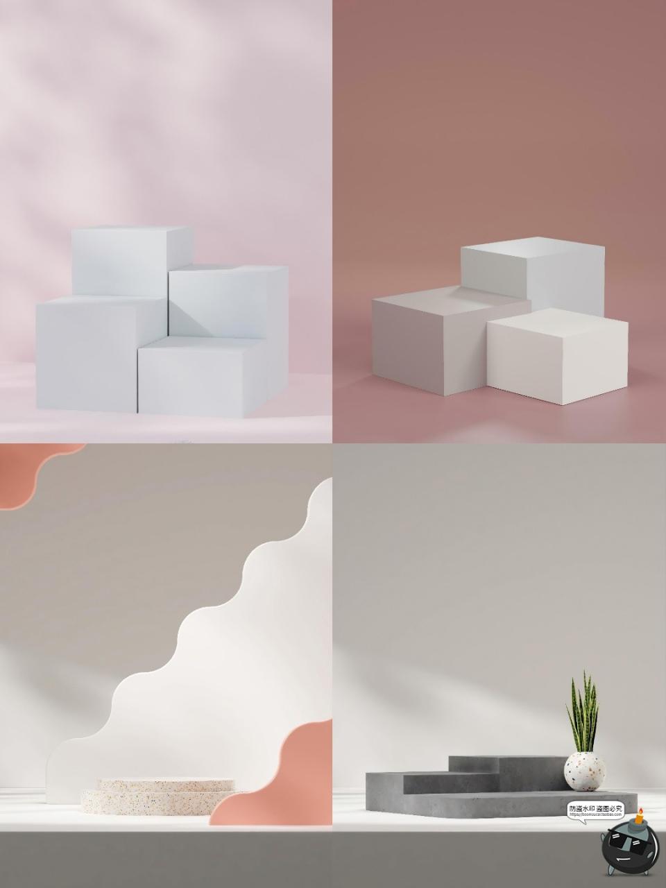 图片[10]-高清简约展台电商产品渲染场景桌面几何立体海报背景JPG图片素材-设计猿