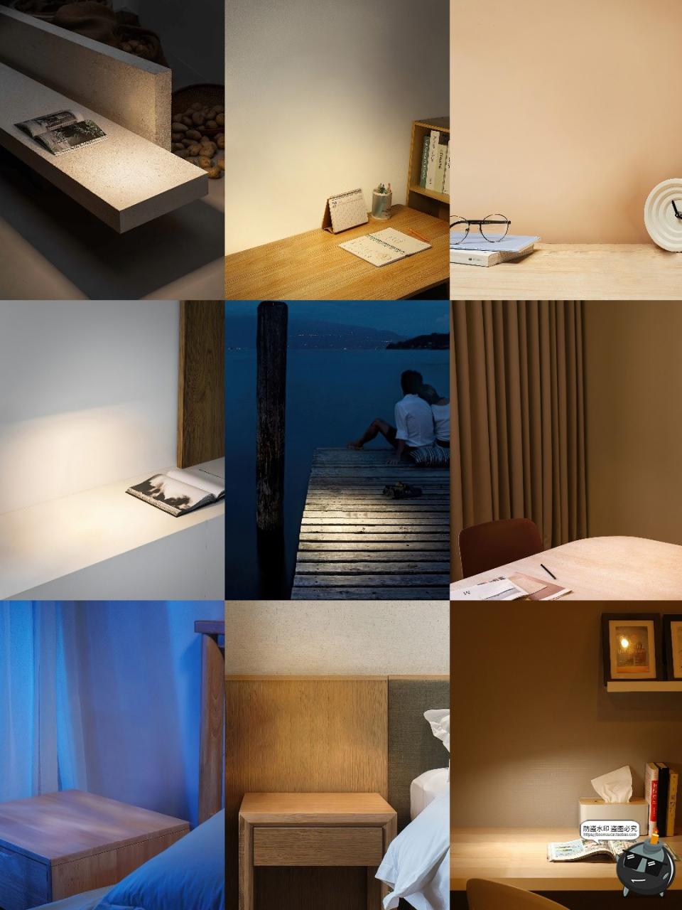 图片[4]-高清夜晚桌面室内家居卧室书桌产品灯光场景海报背景JPG图片素材-设计猿