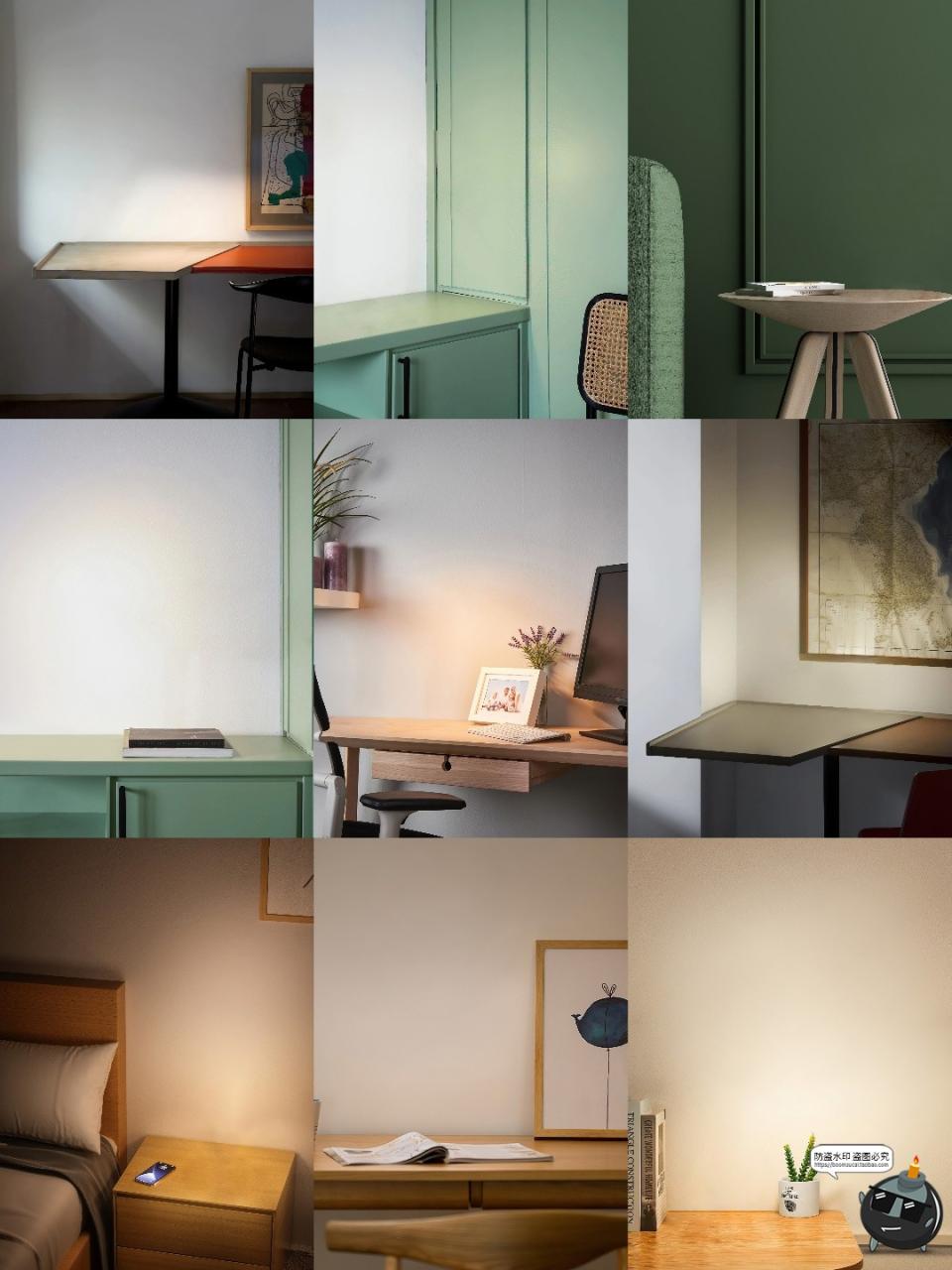 图片[9]-高清夜晚桌面室内家居卧室书桌产品灯光场景海报背景JPG图片素材-设计猿