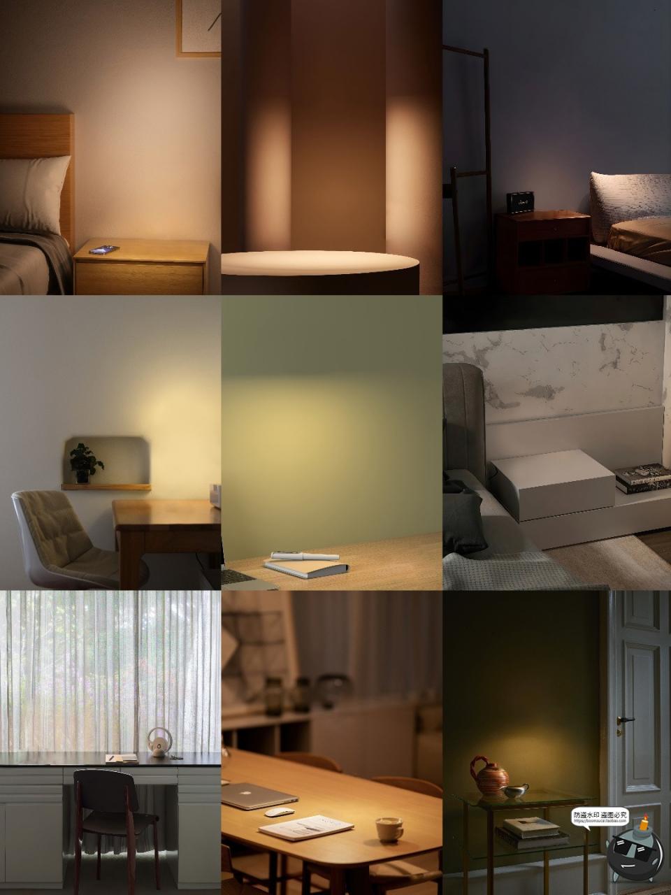 图片[10]-高清夜晚桌面室内家居卧室书桌产品灯光场景海报背景JPG图片素材-设计猿
