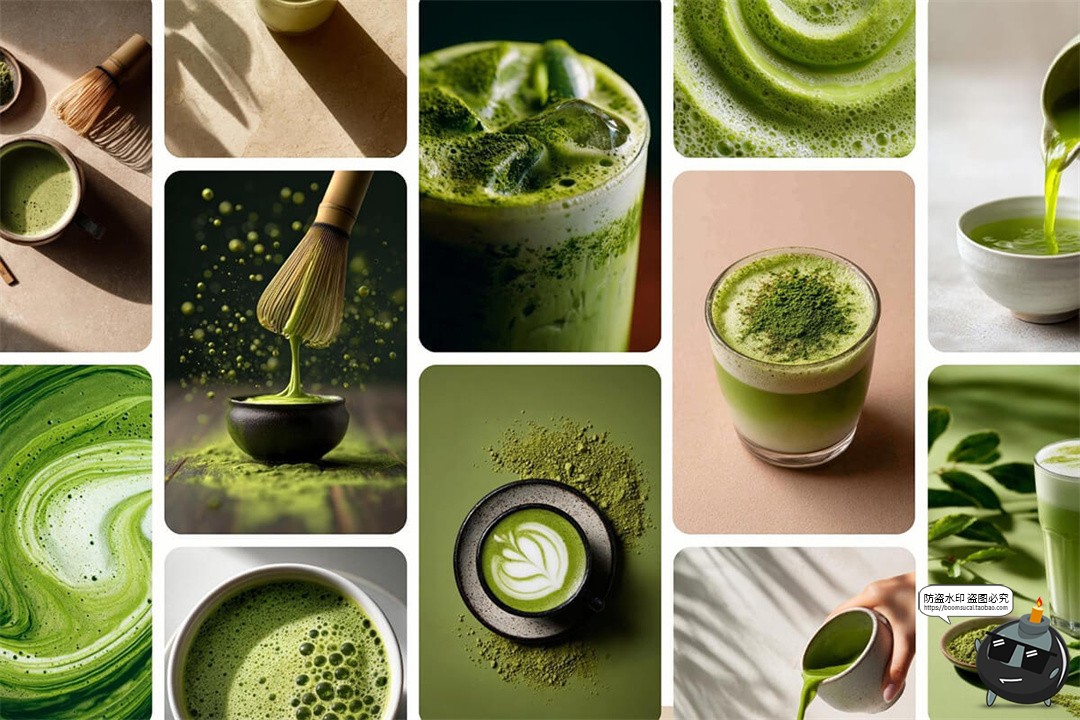 图片[6]-高清日式美学绿茶文化抹茶冲泡饮料粉末特写海报背景JPG图片素材-设计猿