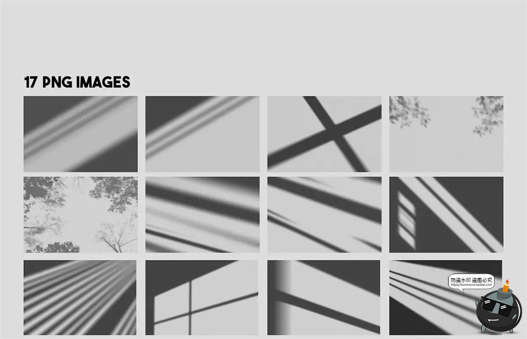 图片[2]-自然窗影光影阴影效果纹理背景叠加图片PNG免抠透明后期合成素材-设计猿