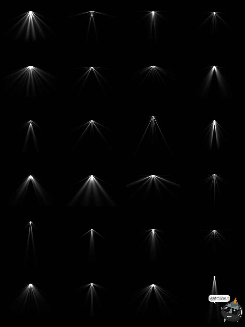 图片[2]-射灯光线光束效果舞台线性射线光效PNG免抠图片后期合成叠加素材-设计猿