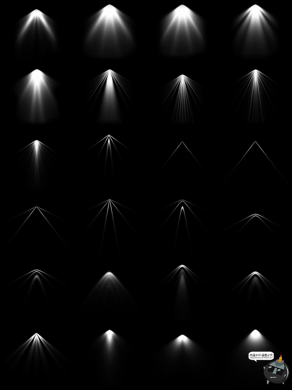 图片[5]-射灯光线光束效果舞台线性射线光效PNG免抠图片后期合成叠加素材-设计猿