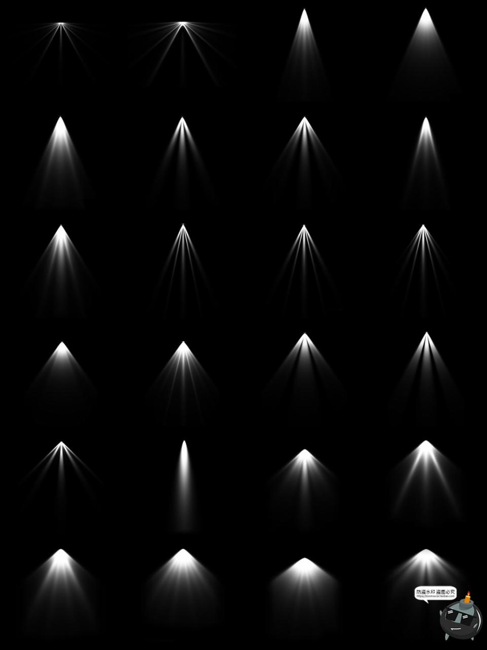 图片[6]-射灯光线光束效果舞台线性射线光效PNG免抠图片后期合成叠加素材-设计猿