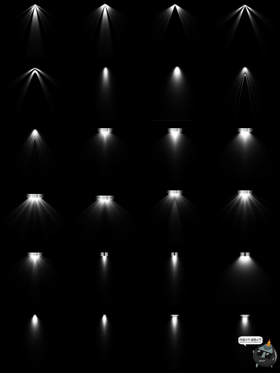 图片[8]-射灯光线光束效果舞台线性射线光效PNG免抠图片后期合成叠加素材-设计猿