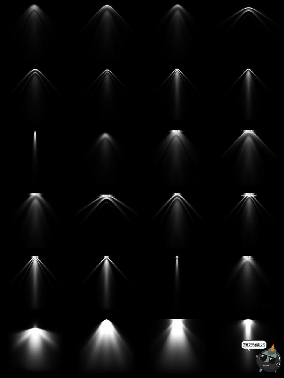 图片[9]-射灯光线光束效果舞台线性射线光效PNG免抠图片后期合成叠加素材-设计猿
