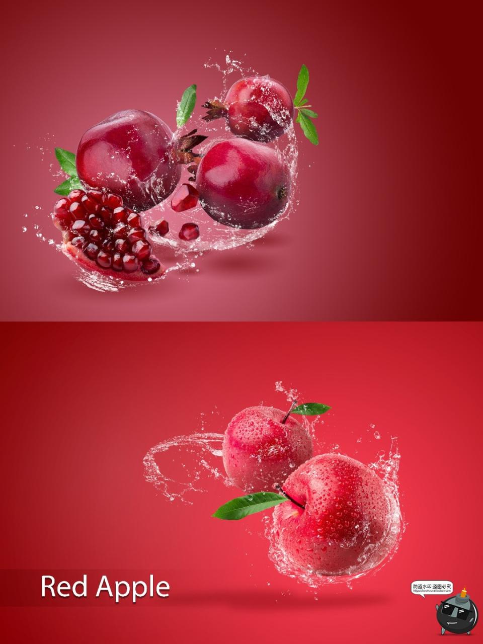 图片[7]-水果特写海报西瓜荔枝葡萄桃子百香果火龙果新鲜水花飞溅PSD素材-设计猿