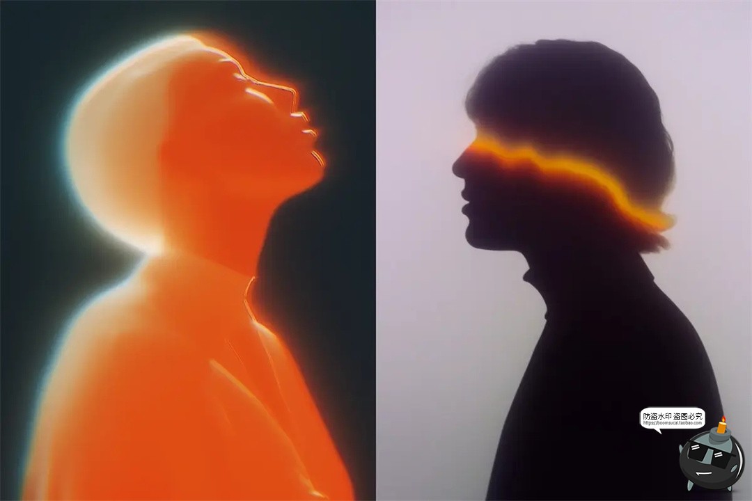 图片[6]-梦幻人影美学迷幻逆光模糊人物剪影艺术渐变抽象人像JPG图片素材-设计猿