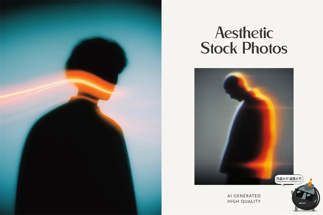 图片[7]-梦幻人影美学迷幻逆光模糊人物剪影艺术渐变抽象人像JPG图片素材-设计猿