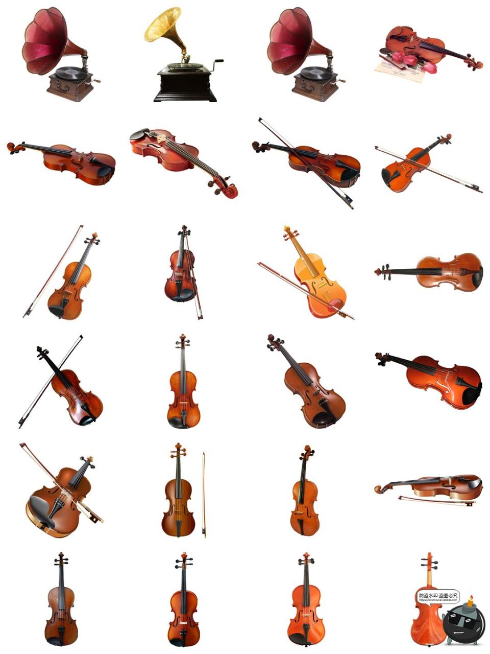 图片[5]-音乐萨克斯钢琴吉它小提琴留声机乐器笛子古筝PNG免抠透明素材图-设计猿