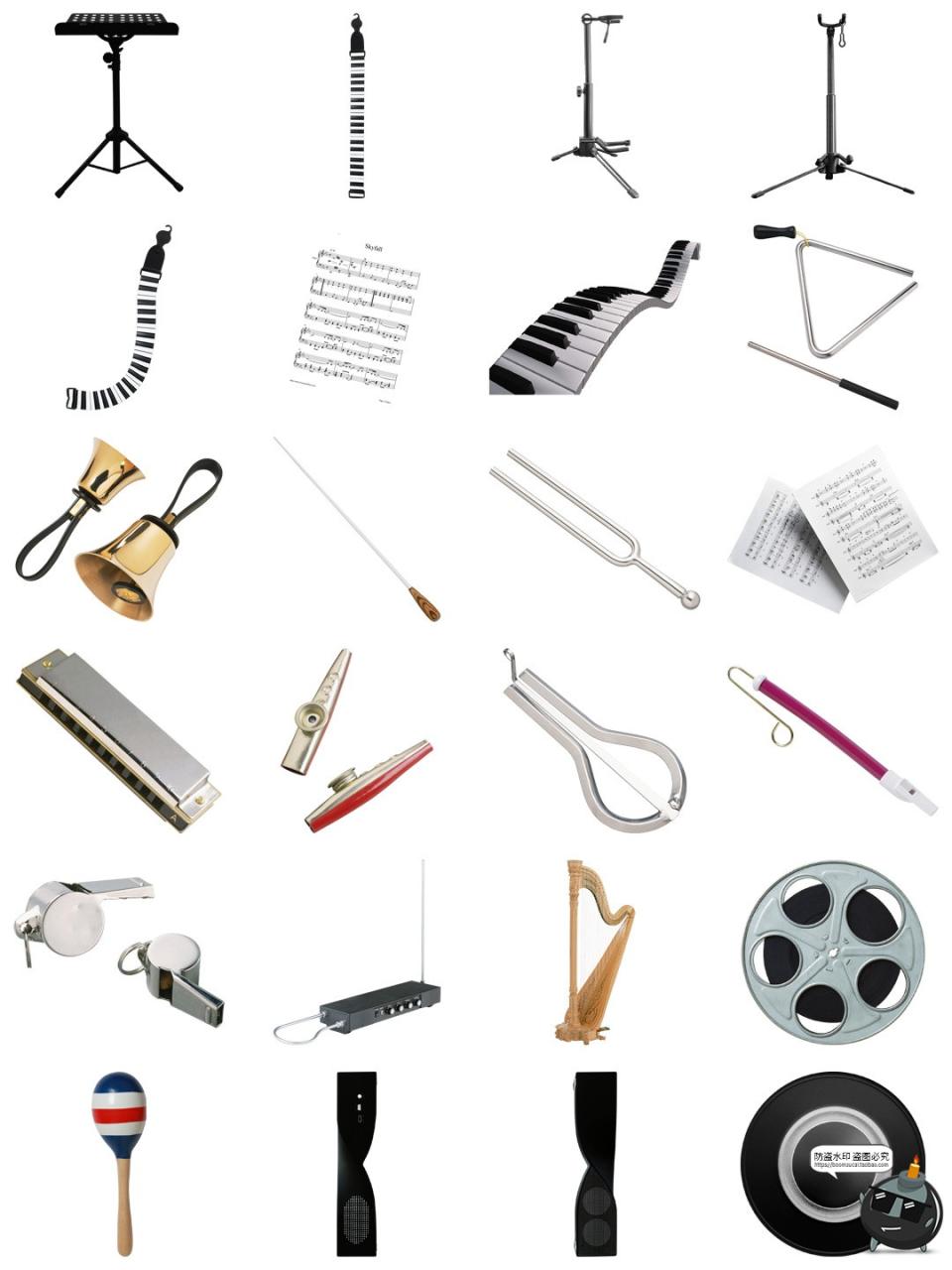 图片[8]-音乐萨克斯钢琴吉它小提琴留声机乐器笛子古筝PNG免抠透明素材图-设计猿