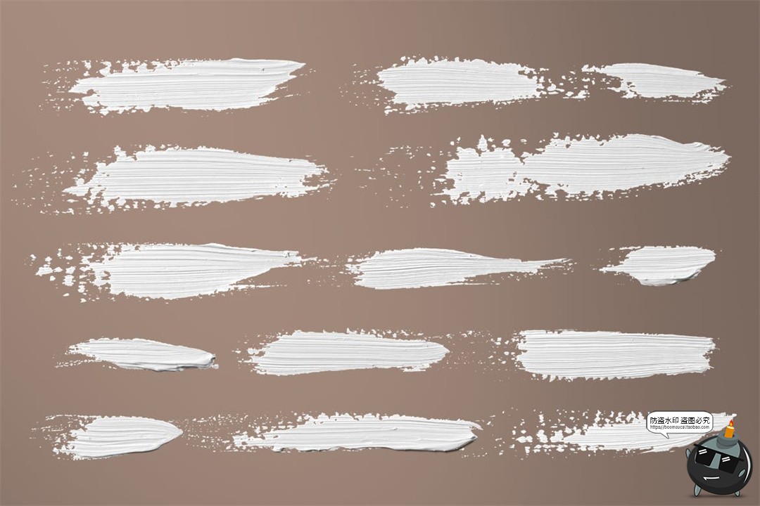 图片[2]-可改色-真实油画颜料笔触痕迹墨迹划痕肌理纹理PSD分层模板素材-设计猿