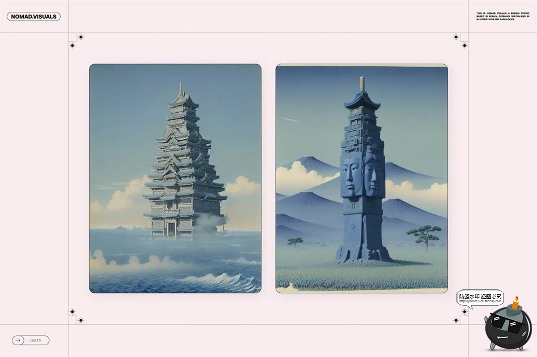 图片[4]-日本江户时期古代超现实主义日系人物风景插画配图JPG图片素材-设计猿