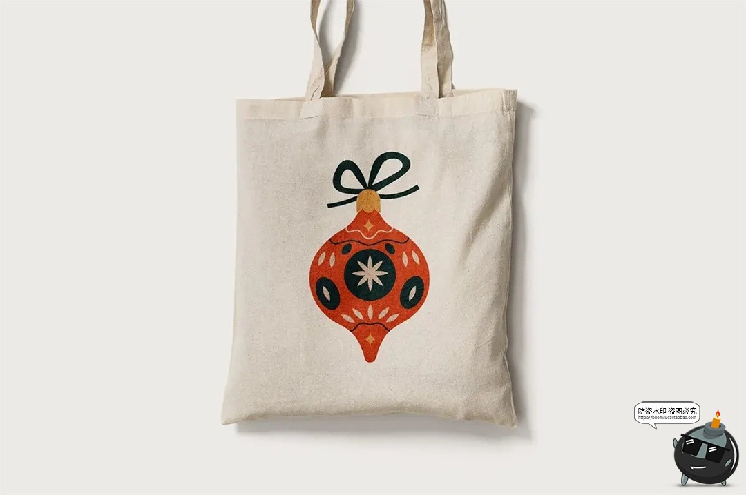 图片[5]-北欧扁平化圣诞节新年装饰复古手绘插图插画AI矢量PNG免抠素材图-设计猿