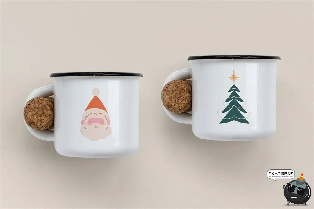 图片[6]-北欧扁平化圣诞节新年装饰复古手绘插图插画AI矢量PNG免抠素材图-设计猿