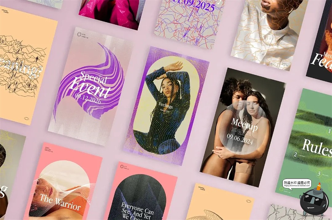 图片[5]-欧美风格时尚抽象潮流艺术演出海报个人图文排版PSD模板PS素材-设计猿