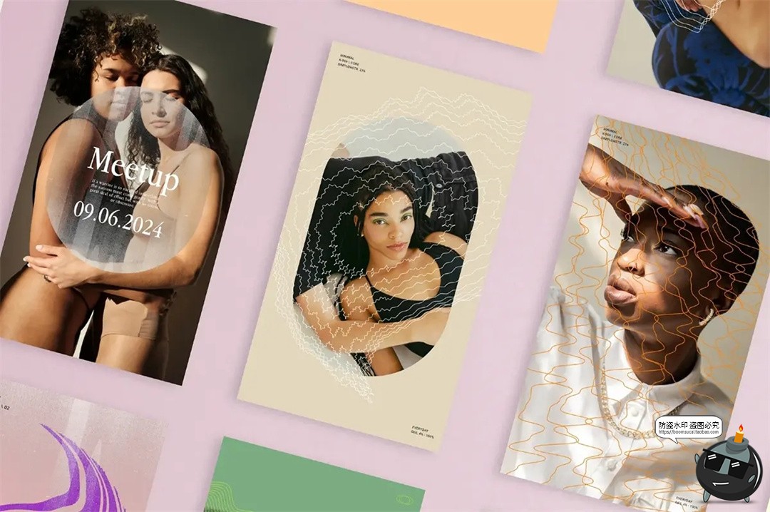 图片[6]-欧美风格时尚抽象潮流艺术演出海报个人图文排版PSD模板PS素材-设计猿