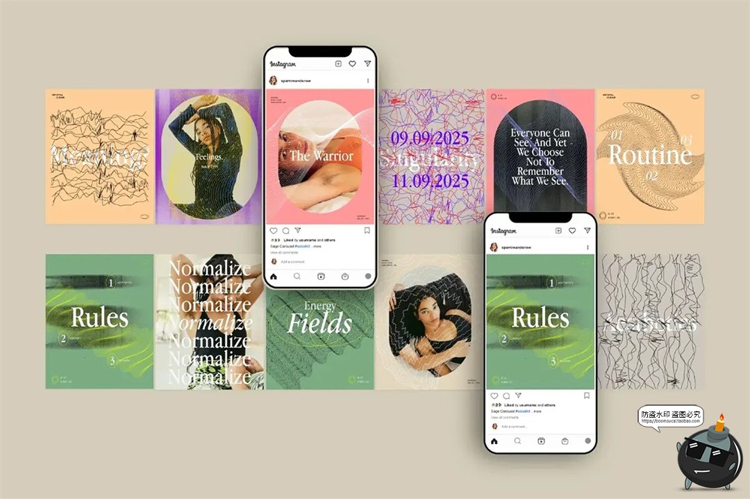 图片[8]-欧美风格时尚抽象潮流艺术演出海报个人图文排版PSD模板PS素材-设计猿