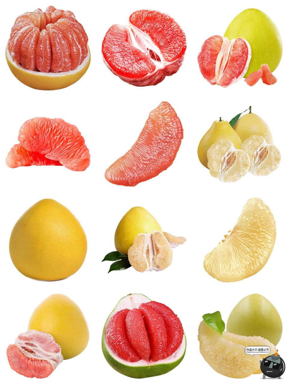 图片[2]-柚子葡萄柚素材 水果广告食材元素果汁果肉海报PNG免抠装饰图片-设计猿
