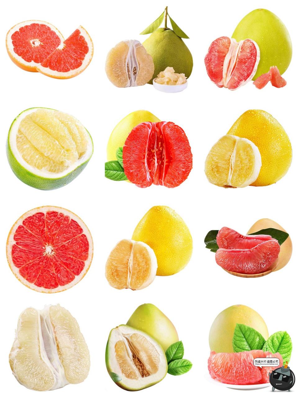 图片[3]-柚子葡萄柚素材 水果广告食材元素果汁果肉海报PNG免抠装饰图片-设计猿
