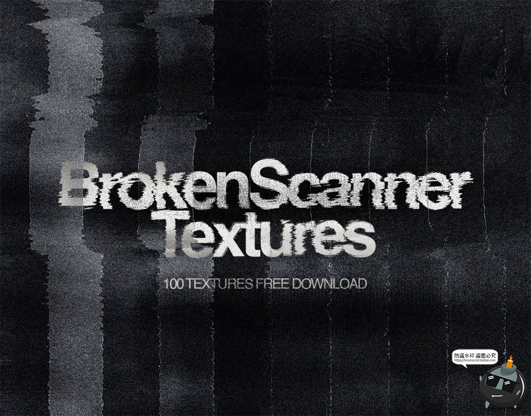 图片[1]-复古潮流损坏扭曲故障黑白纹扫描仪纹理艺术海报底纹JPG图片素材-设计猿