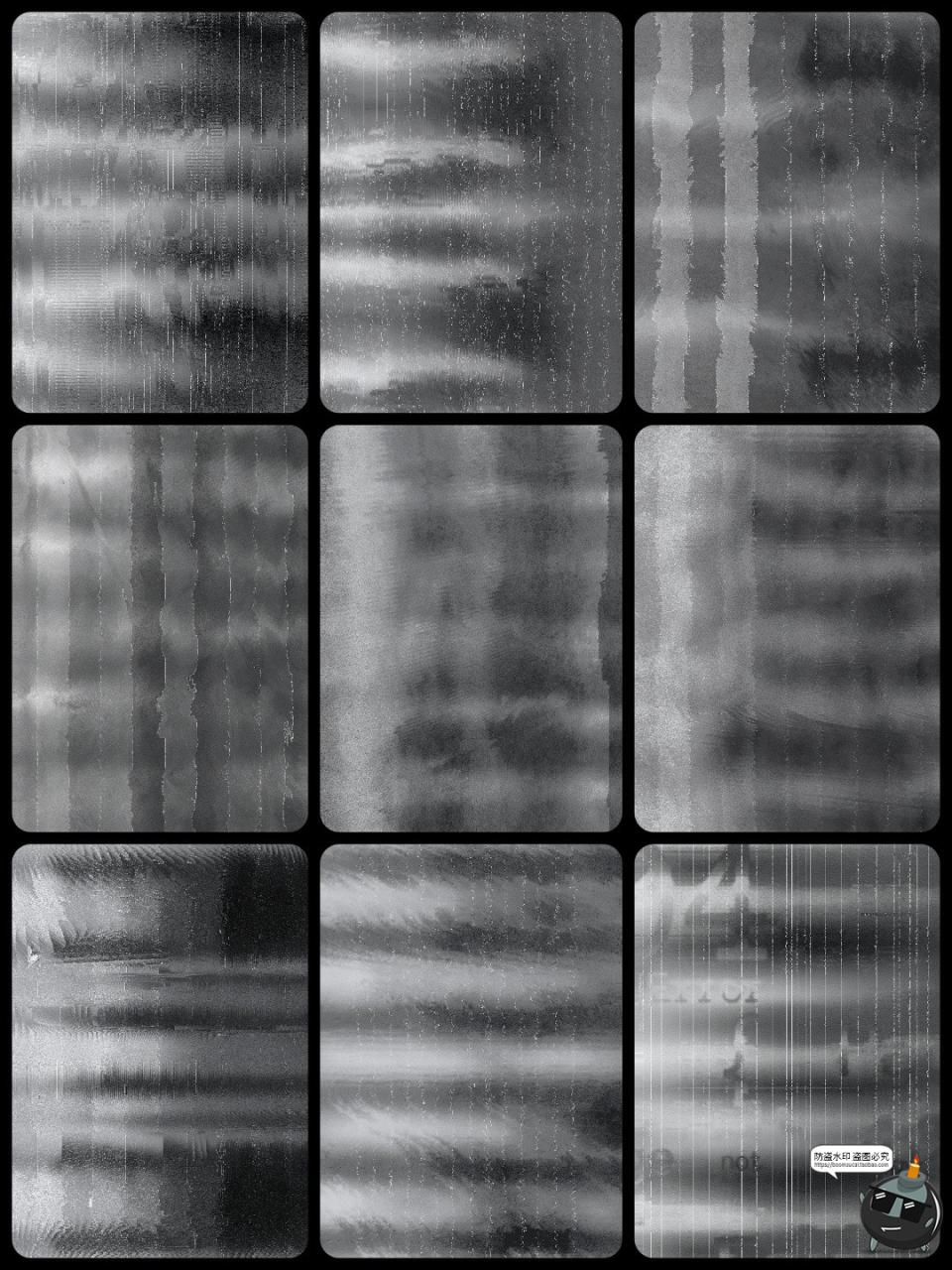 图片[6]-复古潮流损坏扭曲故障黑白纹扫描仪纹理艺术海报底纹JPG图片素材-设计猿