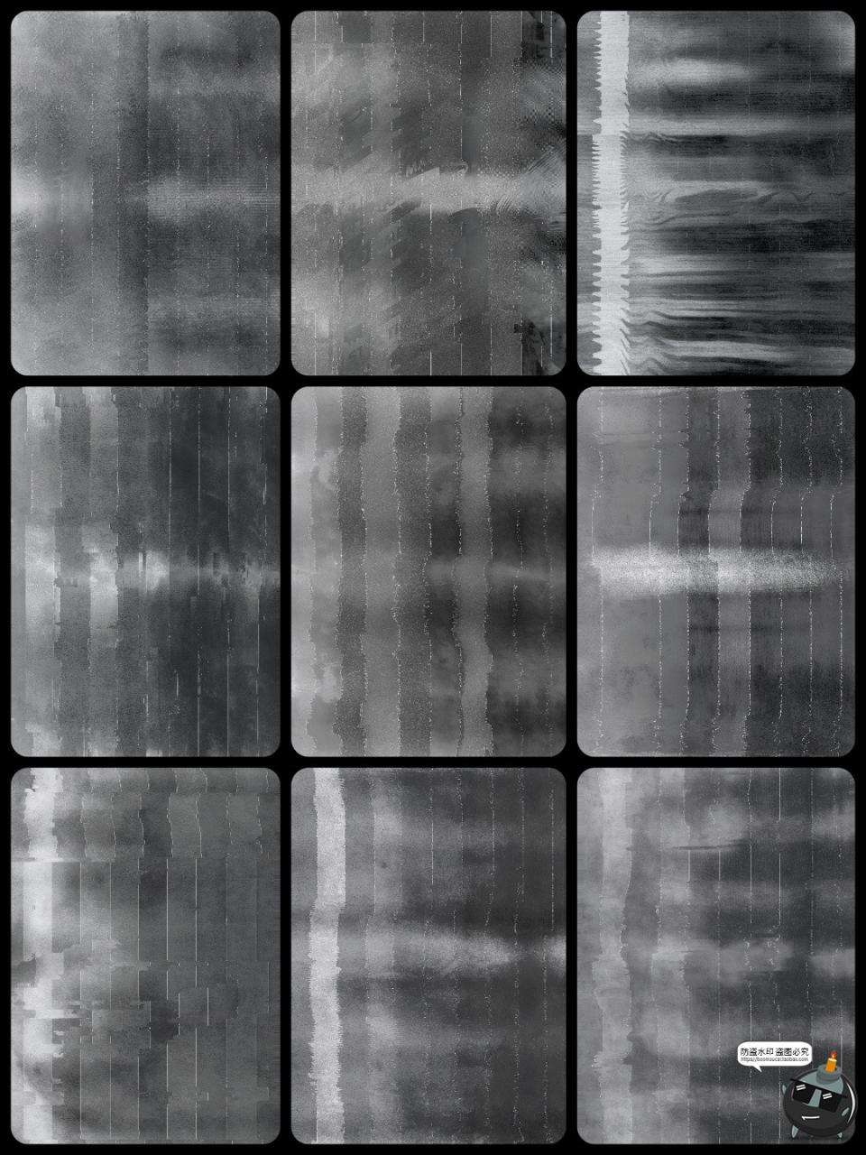 图片[7]-复古潮流损坏扭曲故障黑白纹扫描仪纹理艺术海报底纹JPG图片素材-设计猿