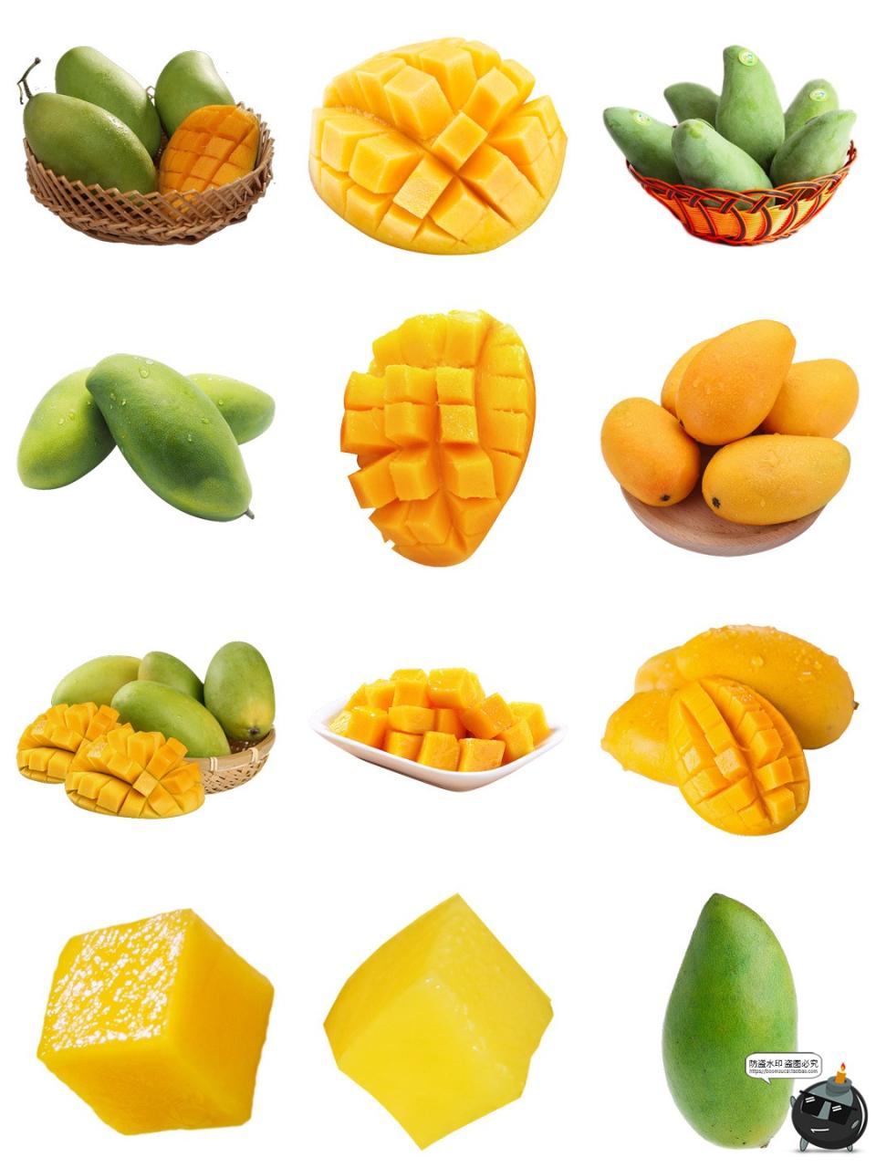 图片[4]-芒果素材 青芒切块水果新鲜果汁海报广告装饰摄影平面PNG免抠图片-设计猿