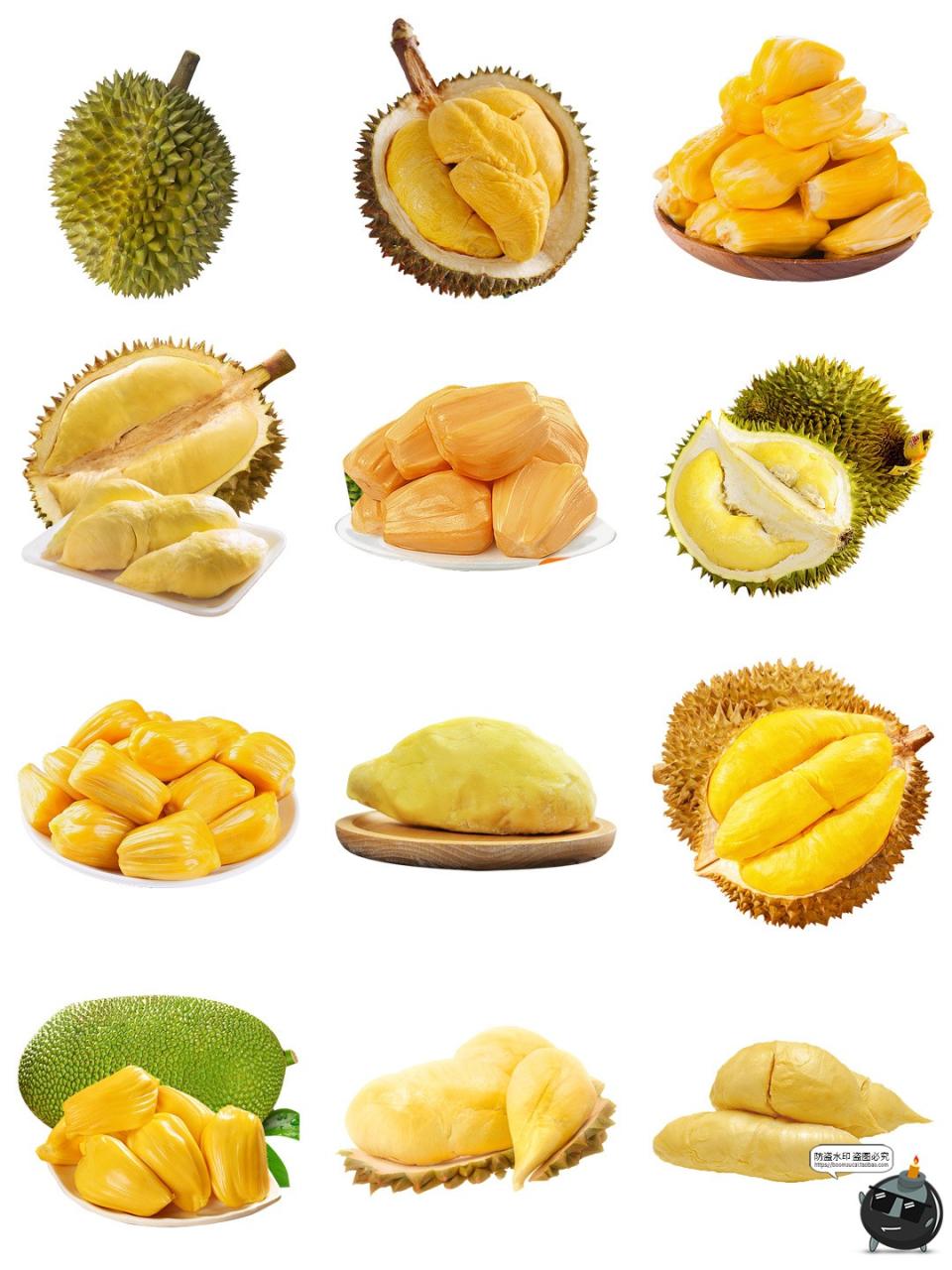 图片[2]-榴莲素材 菠萝蜜果肉水果平面海报广告装饰生鲜元素免抠PNG图片-设计猿