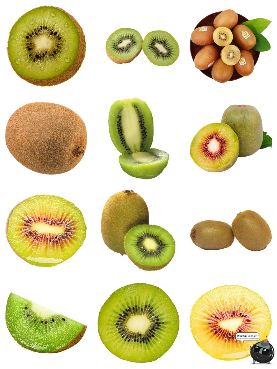 猕猴桃素材 水果切片新鲜食材海报广告平面装饰摄影图片PNG免扣图-设计猿