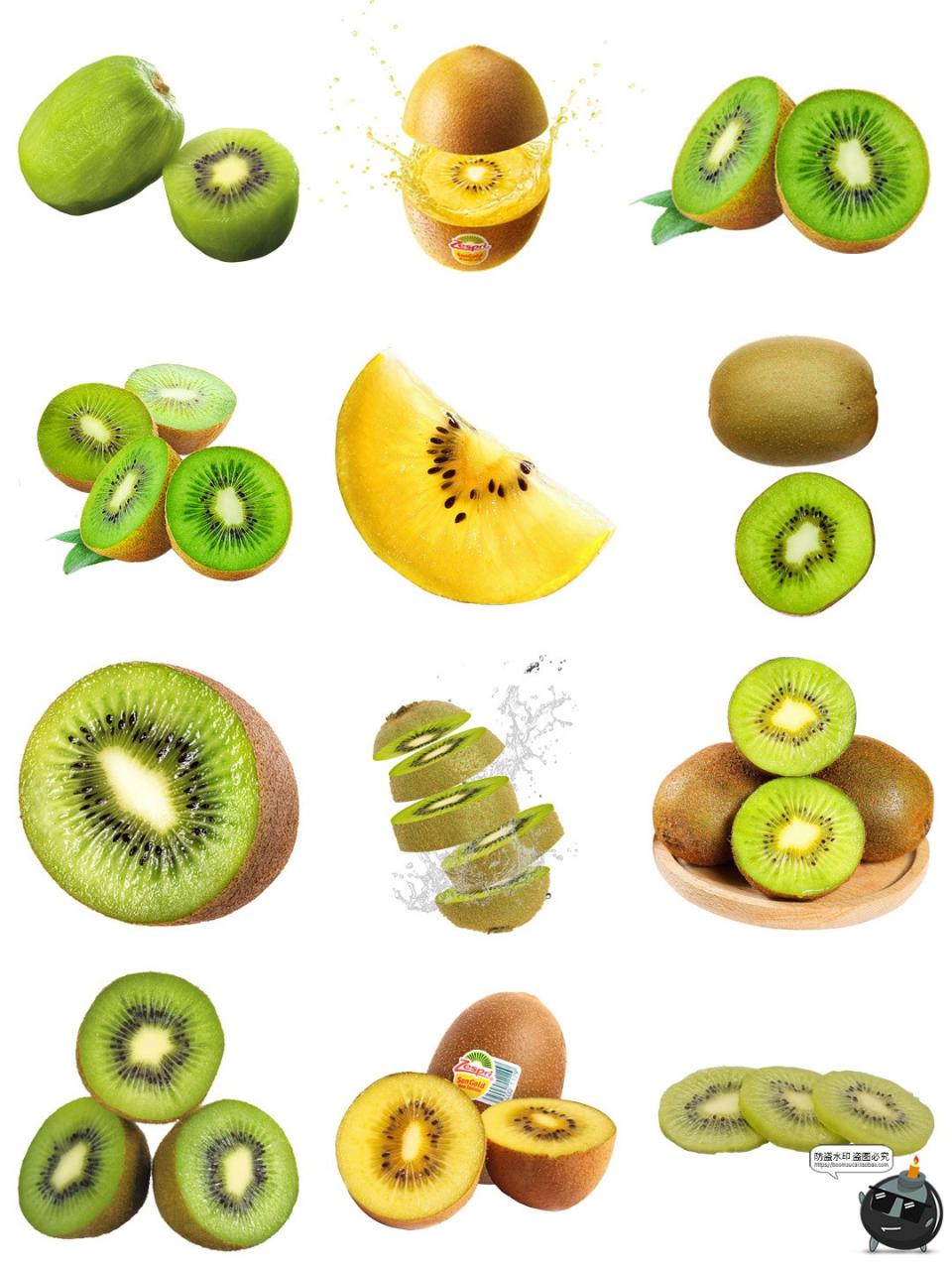 图片[3]-猕猴桃素材 水果切片新鲜食材海报广告平面装饰摄影图片PNG免扣图-设计猿