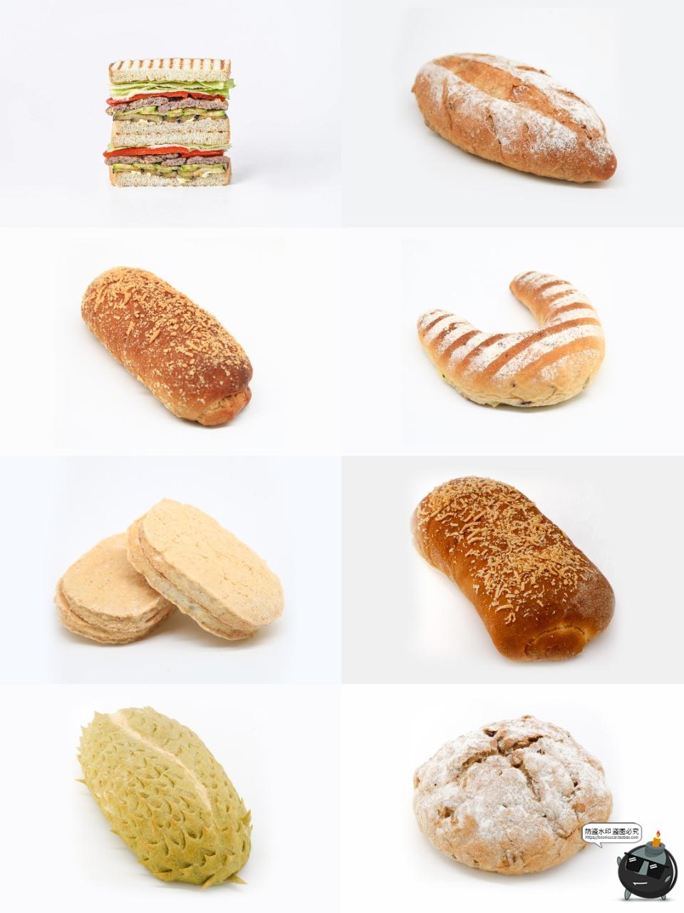 图片[6]-面包烘焙店铺下午茶肠仔包甜甜圈牛角包小吃白底商品JPG图片素材-设计猿