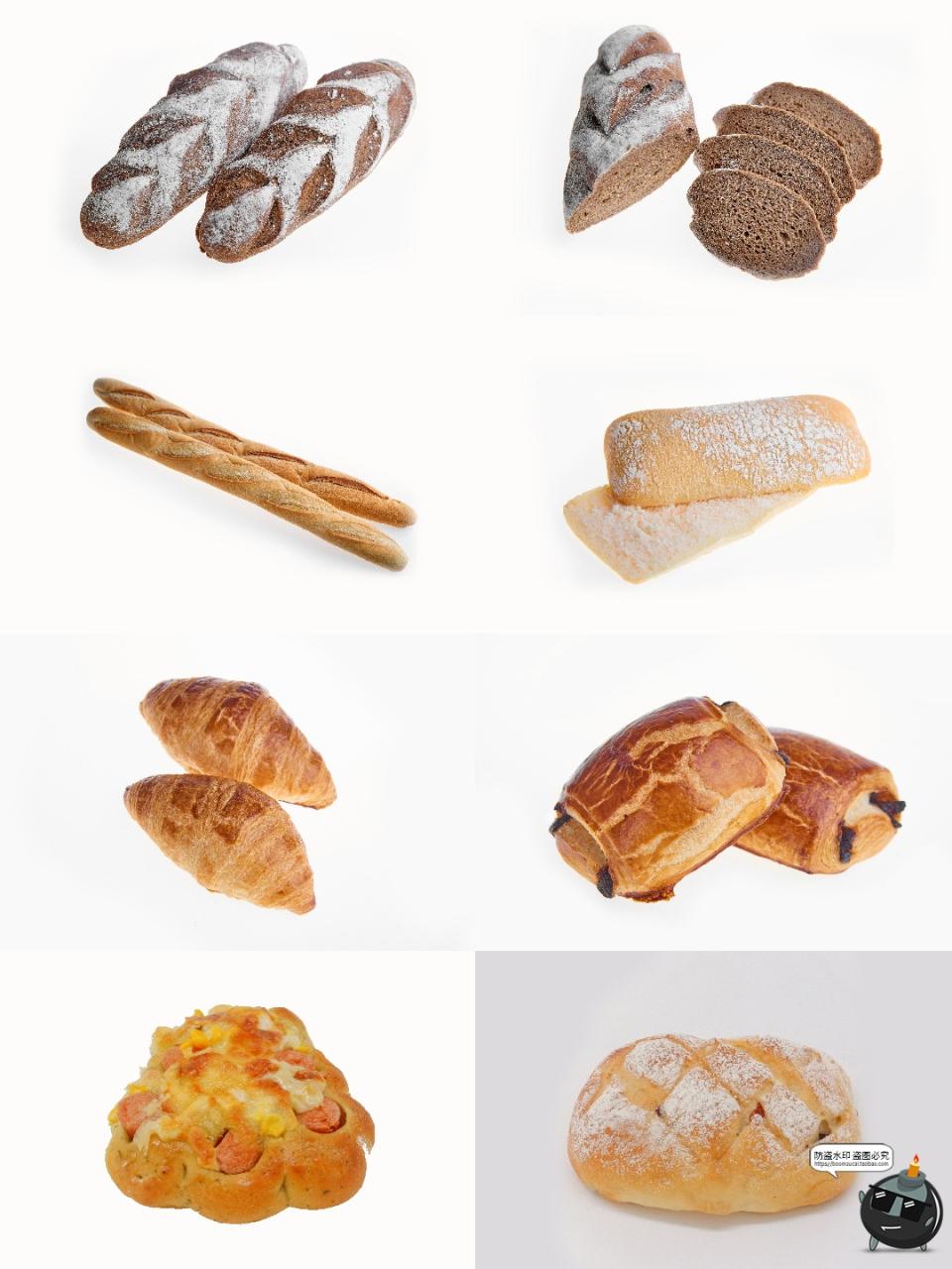 图片[8]-面包烘焙店铺下午茶肠仔包甜甜圈牛角包小吃白底商品JPG图片素材-设计猿