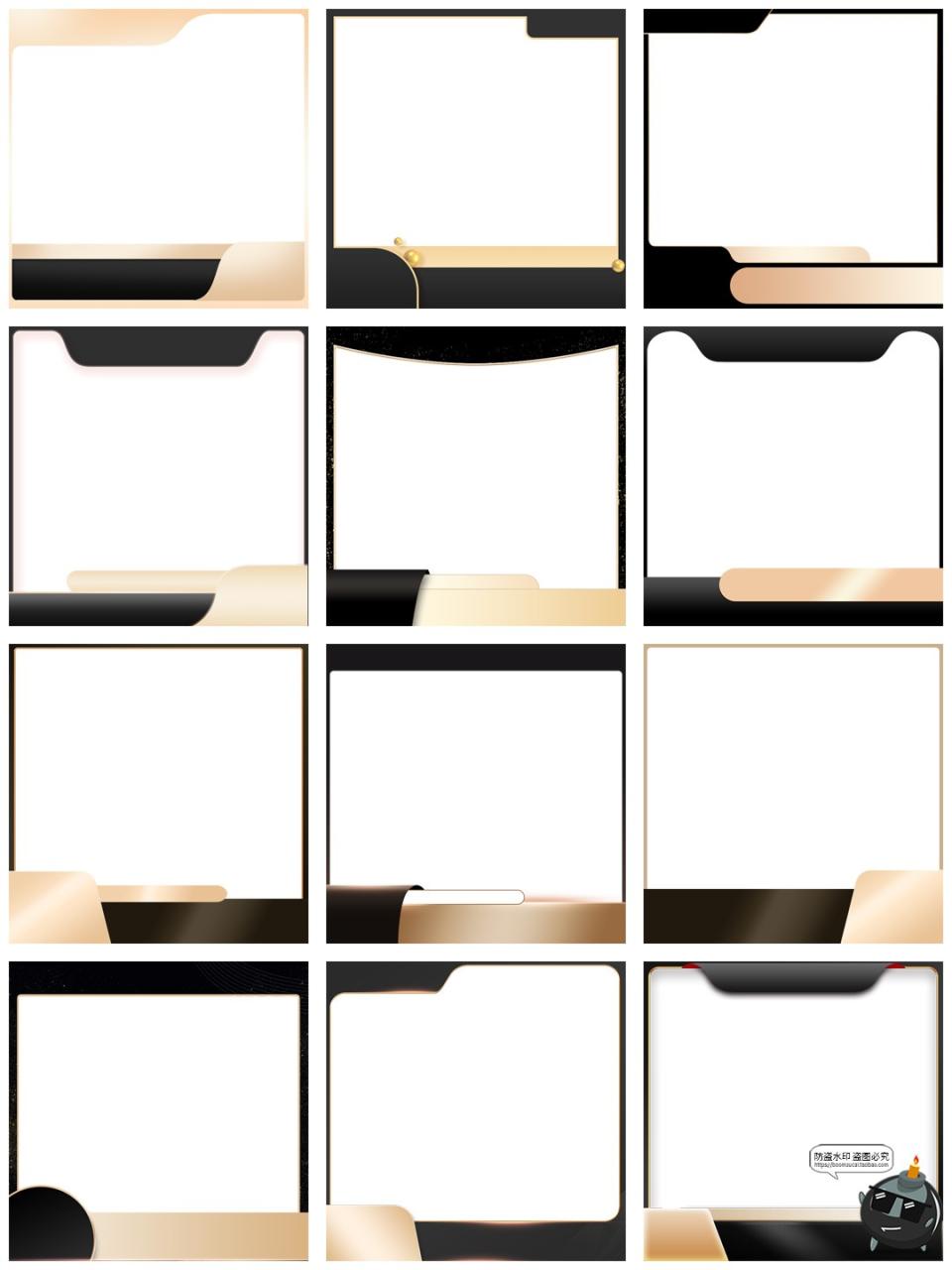 图片[4]-高端黑金主图边框促销电商模板PSD源文件PNG免抠底纹打标图片素材-设计猿