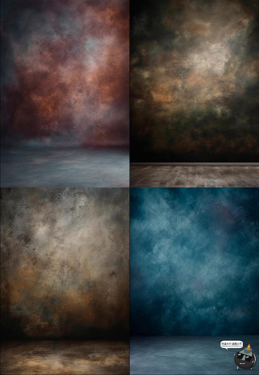 图片[3]-复古油画做旧肖像照背景纹理数字叠加照片后期合成效果JPG素材-设计猿