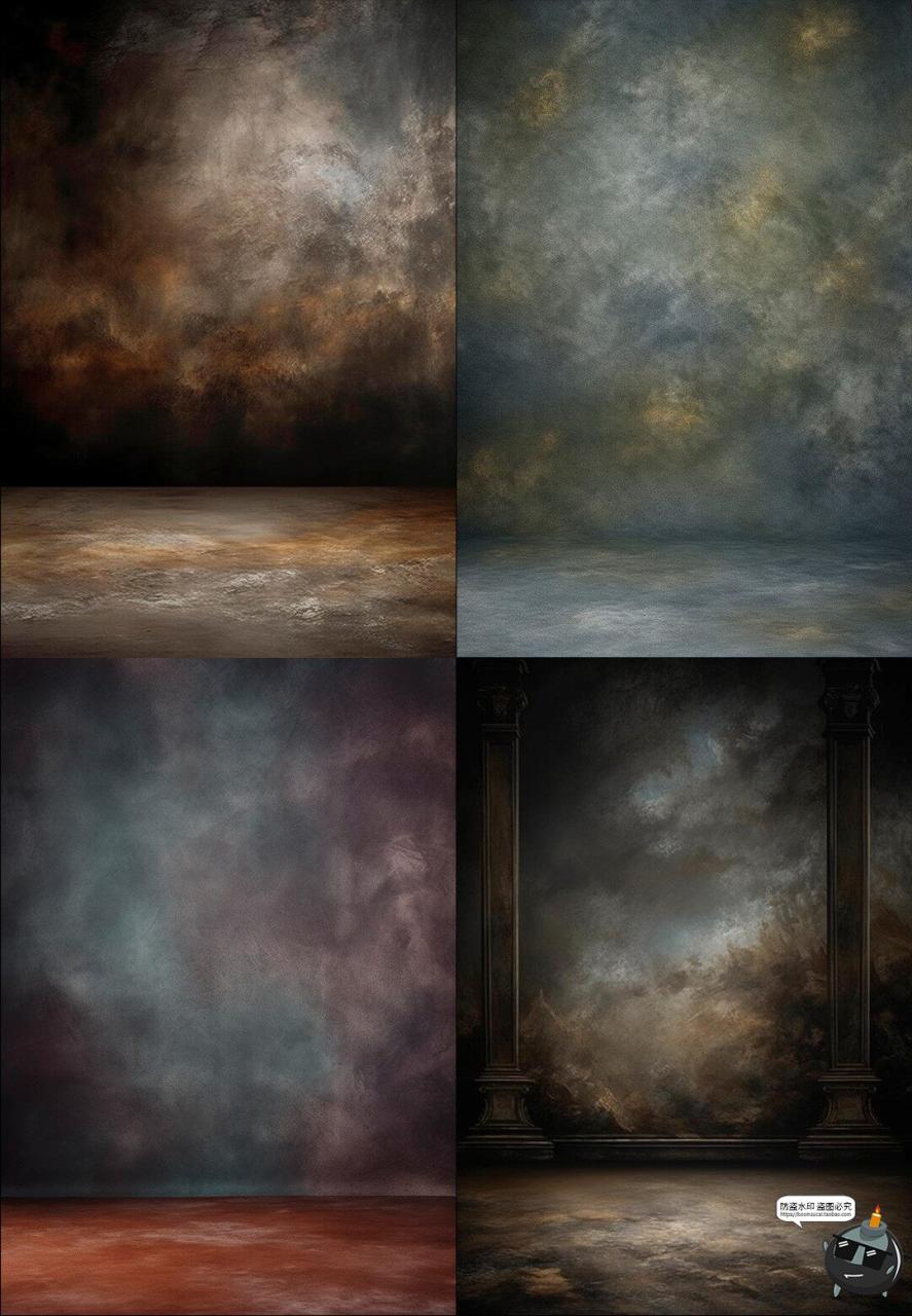 图片[8]-复古油画做旧肖像照背景纹理数字叠加照片后期合成效果JPG素材-设计猿