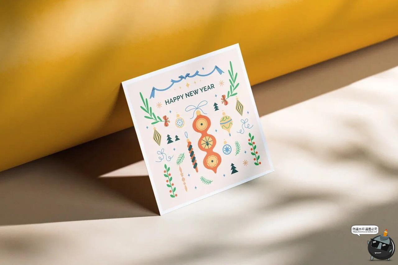 图片[6]-时尚扁平化圣诞节新年贺卡横幅海报手绘元素插图插画AI矢量素材-设计猿