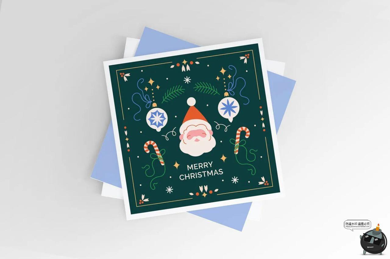 图片[7]-时尚扁平化圣诞节新年贺卡横幅海报手绘元素插图插画AI矢量素材-设计猿