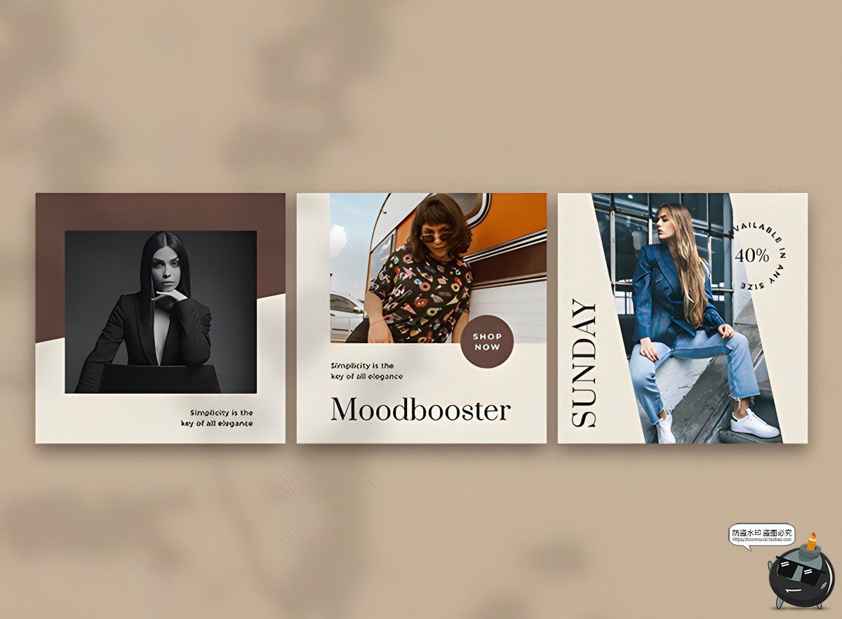 图片[6]-时尚高级女装模特杂志风竖版海报摄影照片图文排版PSD模板PS素材-设计猿