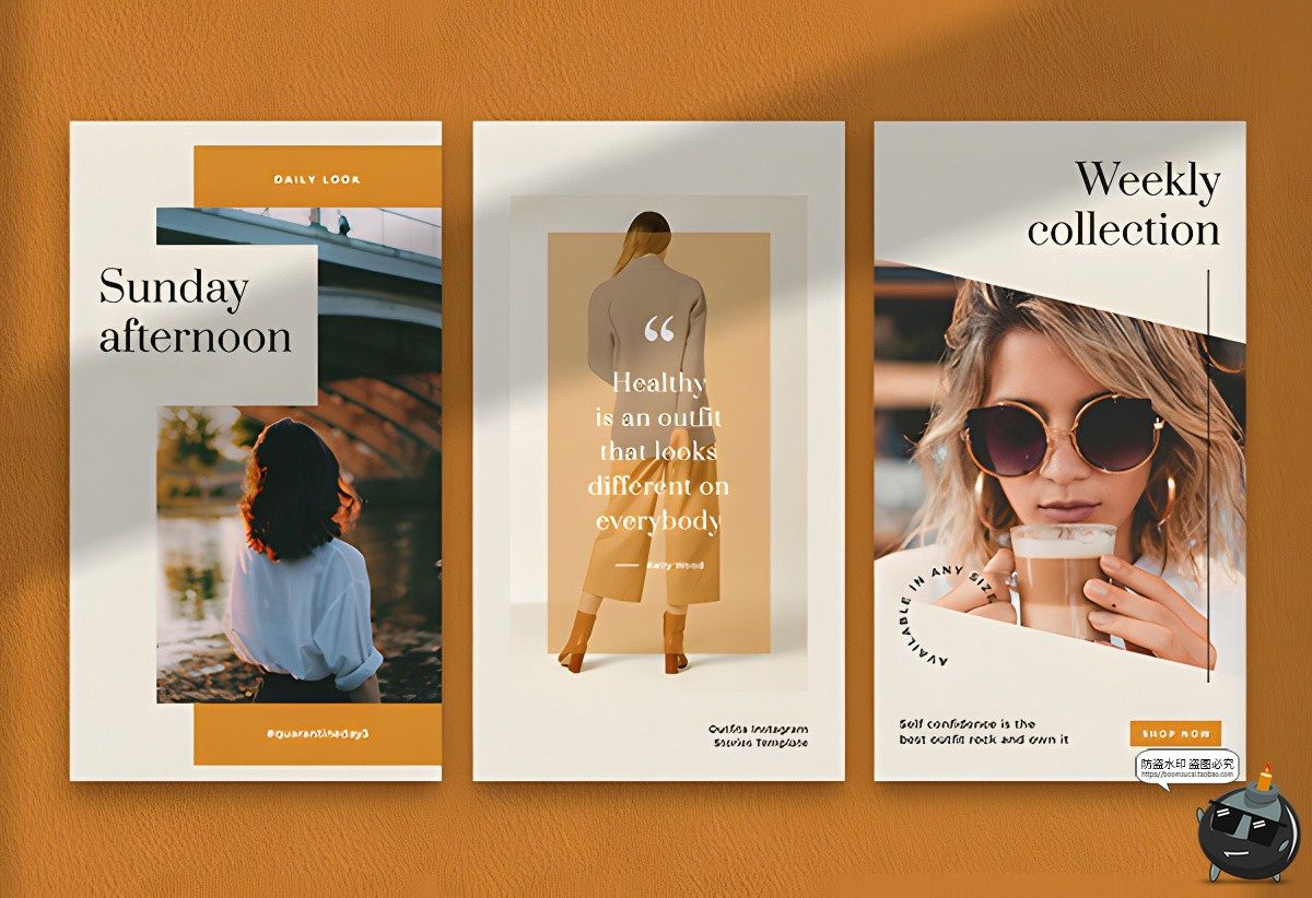 图片[9]-时尚高级女装模特杂志风竖版海报摄影照片图文排版PSD模板PS素材-设计猿
