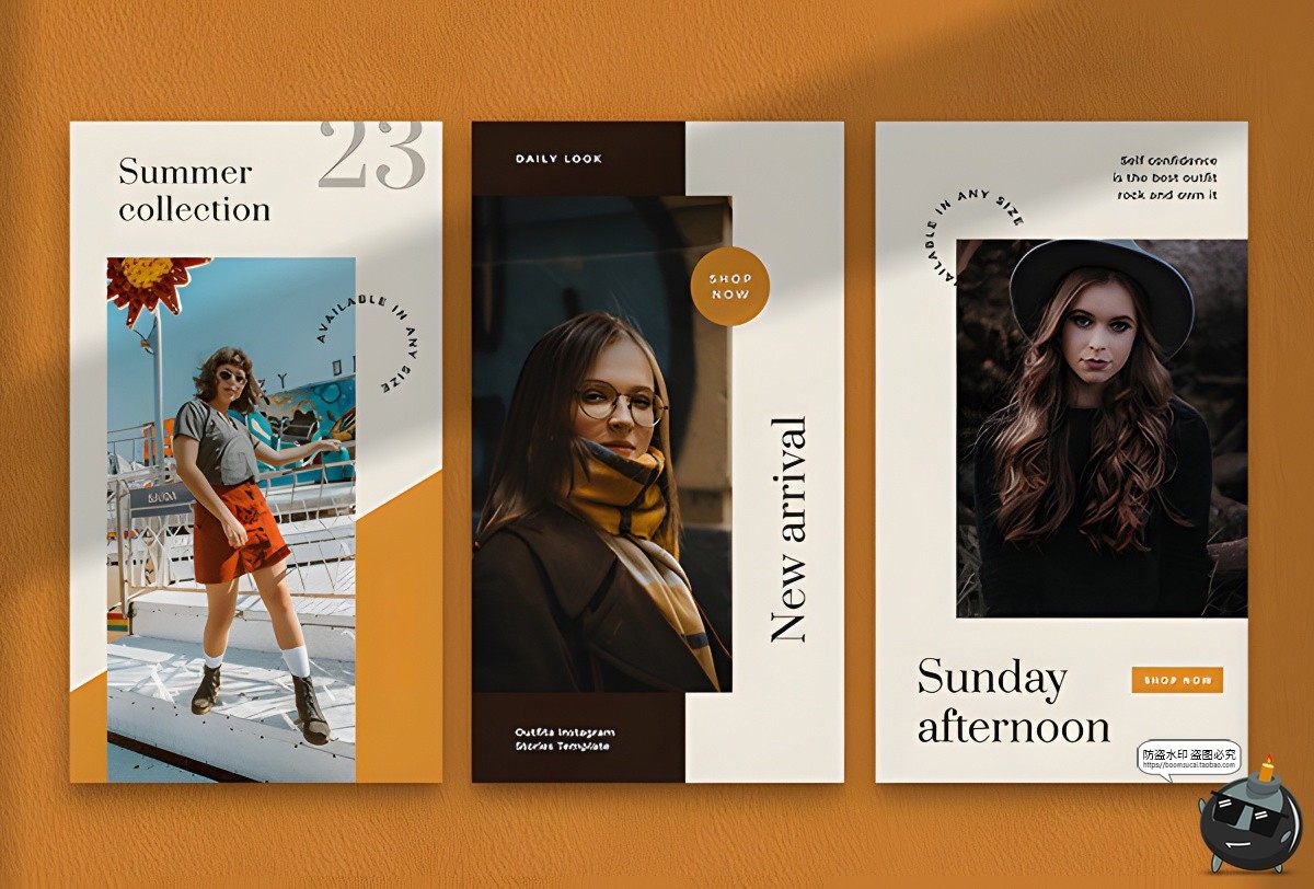 图片[10]-时尚高级女装模特杂志风竖版海报摄影照片图文排版PSD模板PS素材-设计猿