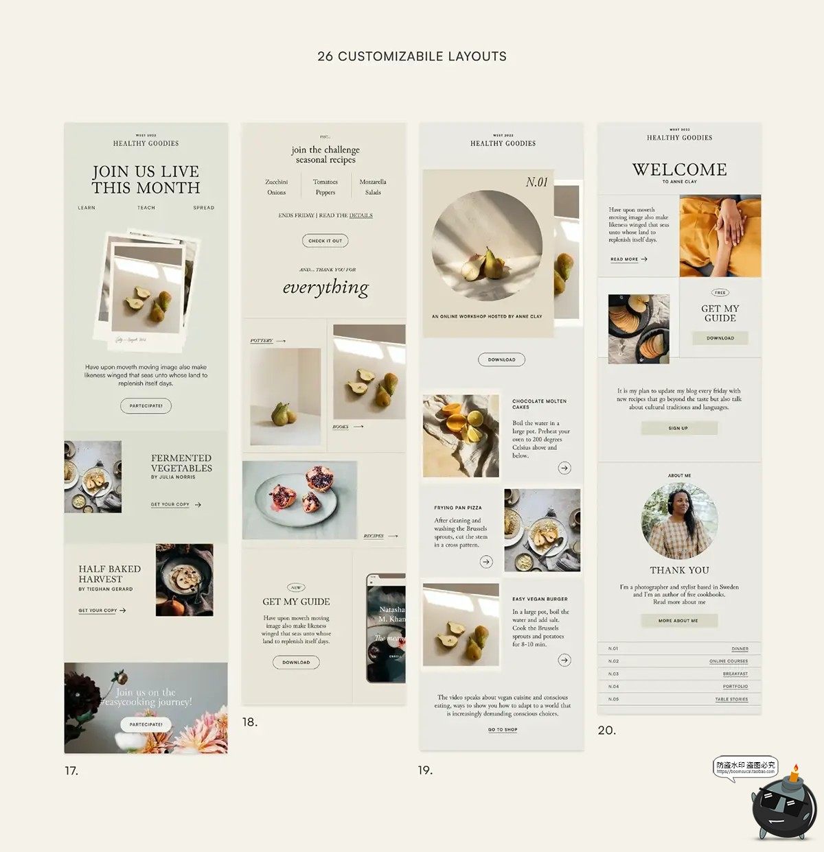 图片[4]-莫兰迪色系文艺推文长图文排版板式排列宣传广告海报PSD模板素材-设计猿