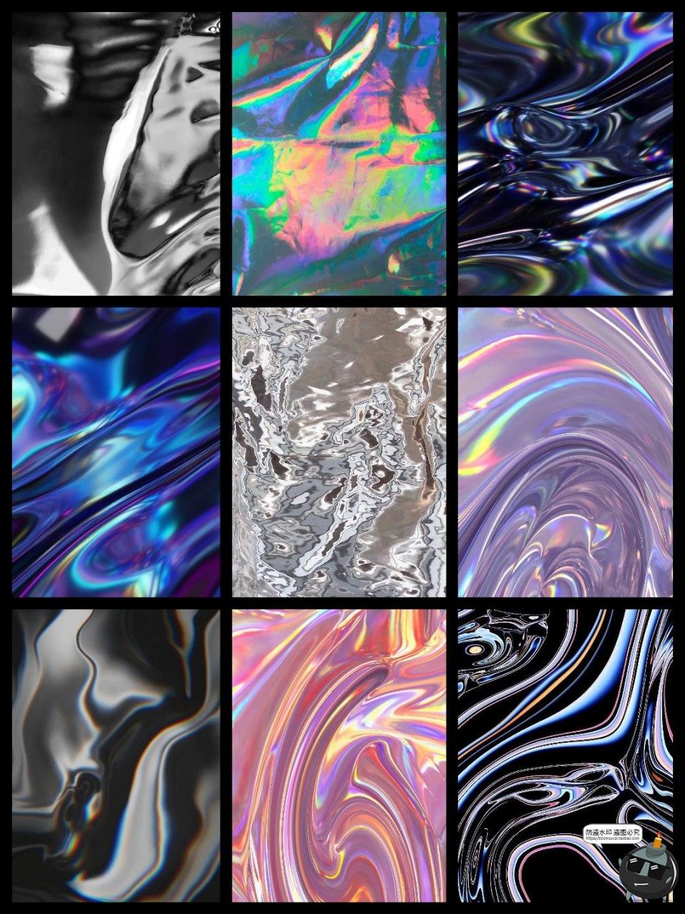 图片[3]-酸性镭射潮流蒸汽波Y2K抽象渐变流体背景纹理海报底纹JPG图片素材-设计猿