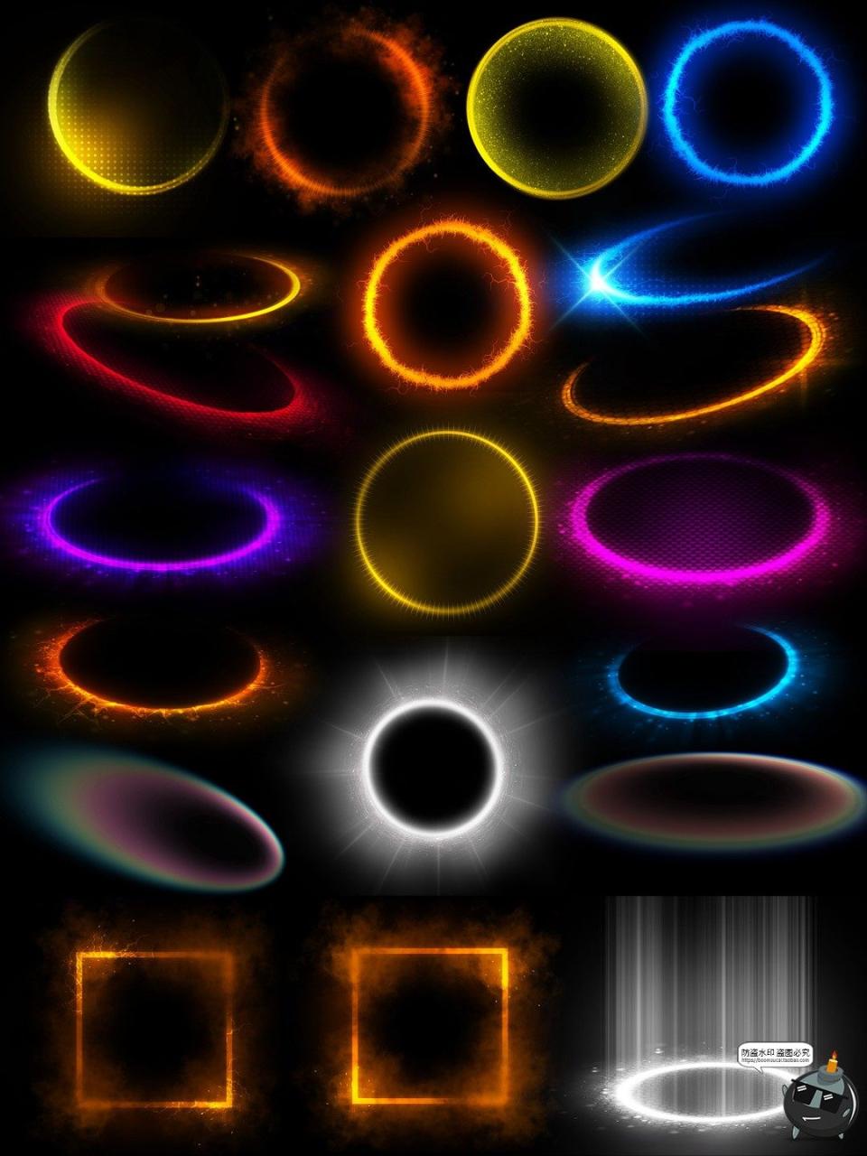 图片[2]-科幻科技感光圈光效未来光环炫光炫酷特效后期元素PSD分层PS素材-设计猿