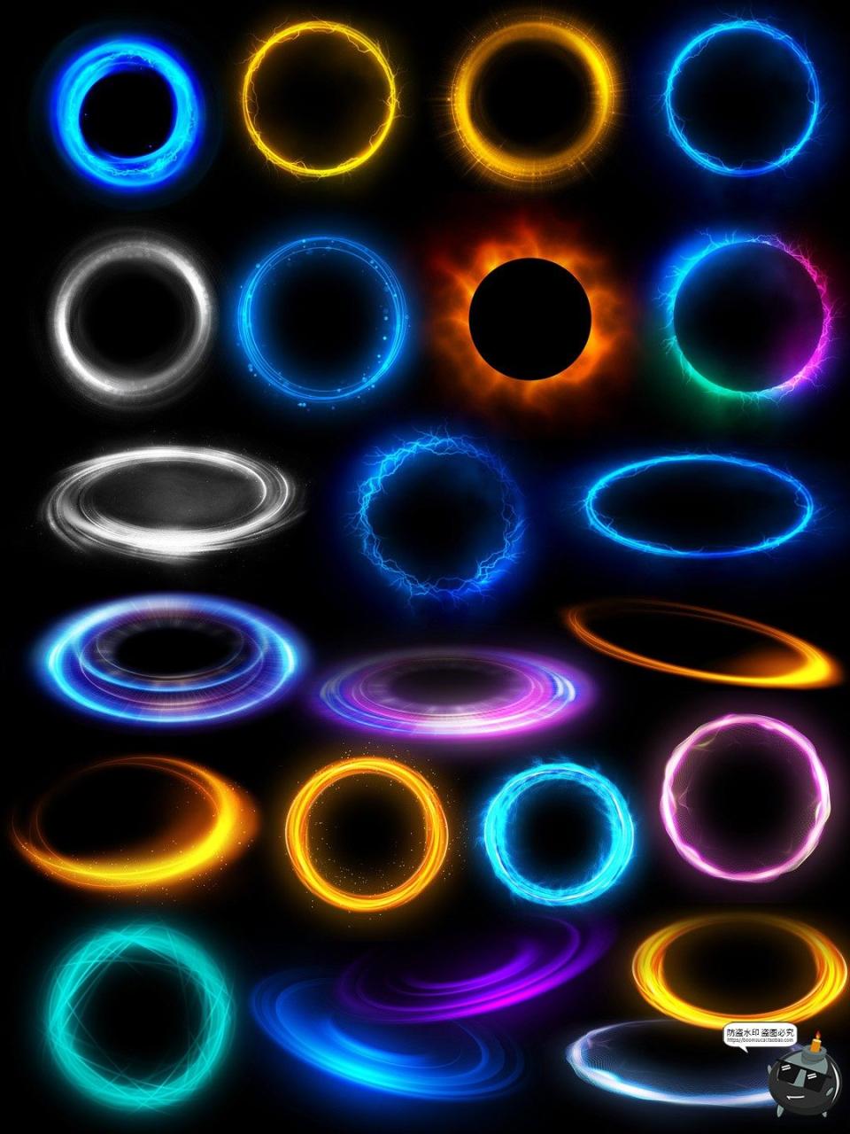图片[4]-科幻科技感光圈光效未来光环炫光炫酷特效后期元素PSD分层PS素材-设计猿