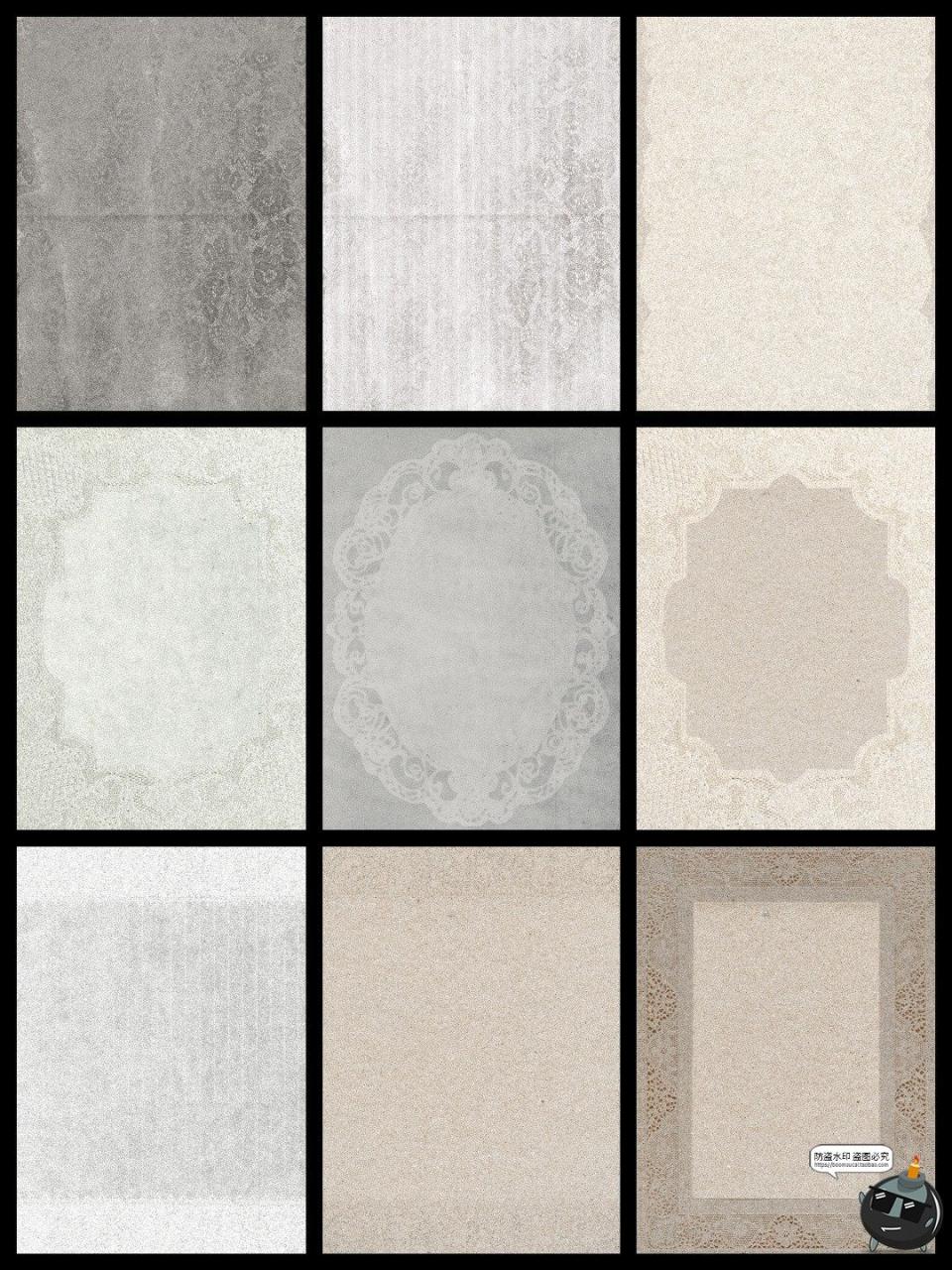 图片[4]-复古法式书页浪漫蕾丝花纹压花纸张肌理布料背景纹理JPG图片素材-设计猿