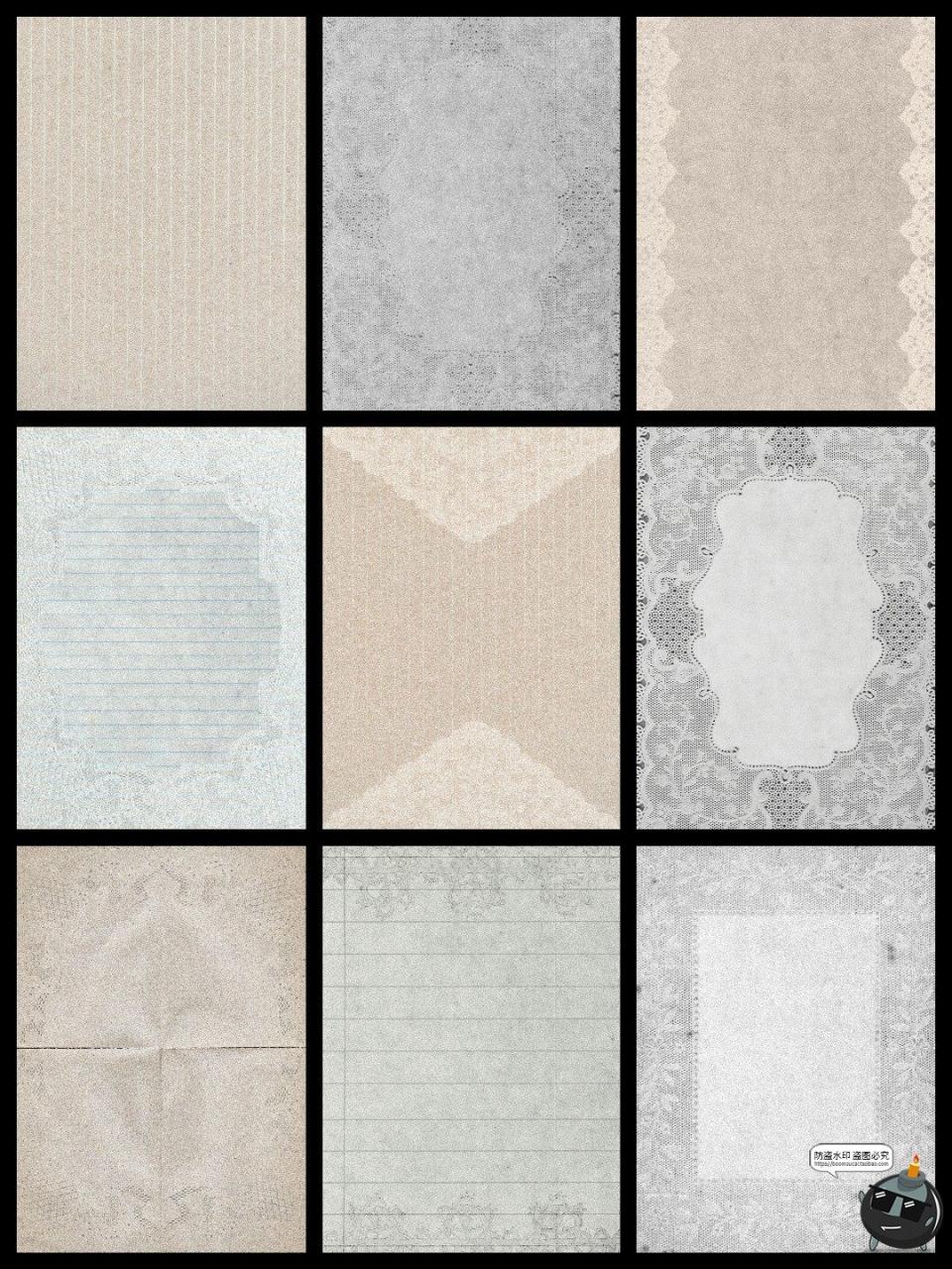 图片[6]-复古法式书页浪漫蕾丝花纹压花纸张肌理布料背景纹理JPG图片素材-设计猿